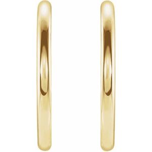 14K Yellow 20 mm Vintage-Inspired Hoop Earrings - BN & CO JEWELRY