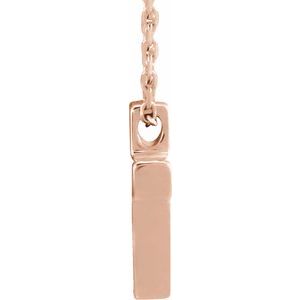 14K Rose Petite Cross 16-18" Necklace - BN & CO JEWELRY