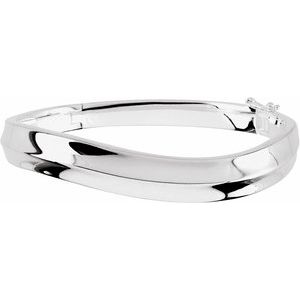 Sterling Silver 10 mm Hinged Bangle 6 1/2" Bracelet - BN & CO JEWELRY