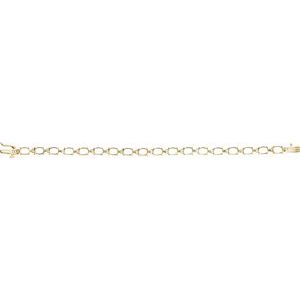 14K Yellow 7x5 mm Oval Line Bracelet - BN & CO JEWELRY