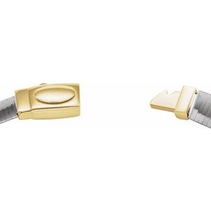 14K Yellow/White 6 mm Two-Tone Reversible Omega 16" Chain - BN & CO JEWELRY