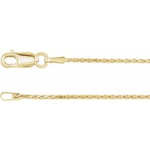 14K Yellow 1.05 mm Diamond-Cut Wheat 24" Chain - BN & CO JEWELRY