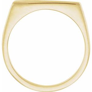 14K Yellow 15x9 mm Rectangle Signet Ring - BN & CO JEWELRY