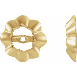 14K Yellow 4.6mm ID Earring Jacket - BN & CO JEWELRY
