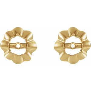 14K Yellow 4.6mm ID Earring Jacket - BN & CO JEWELRY