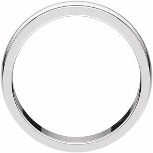 14K White 6 mm Flat Edge Band with Satin Finish & Milgrain Size 9.5 - BN & CO JEWELRY