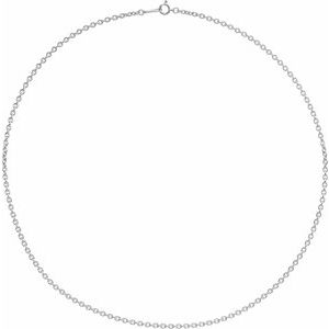 10K White 2.2 mm Cable 24" Chain - BN & CO JEWELRY