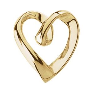 14K Yellow Heart Slide Pendant - BN & CO JEWELRY