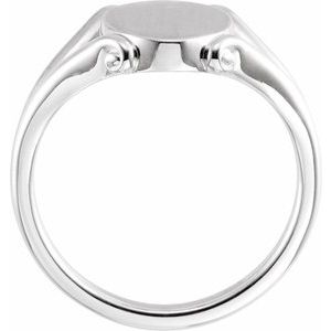 Sterling Silver 13.2x8.6 mm Oval Signet Ring - BN & CO JEWELRY