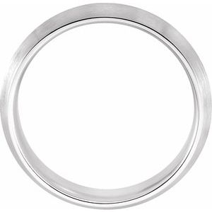 14K White 6 mm Knife-Edge Band with Satin Finish Size 9 - BN & CO JEWELRY