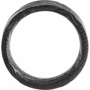 Damascus Steel 8 mm Flat Black Patterned Band Size 11.5 - BN & CO JEWELRY