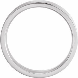 14K White 4 mm Concave Edge Band with Satin Finish Size 9 - BN & CO JEWELRY