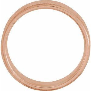 14K Rose 6 mm Design Band with Satin/Polished Finish Size 10 - BN & CO JEWELRY