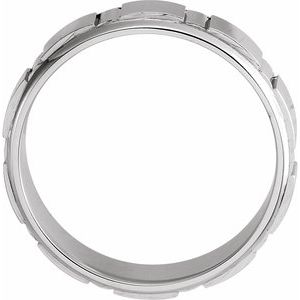 Platinum 6 mm Patterned Band Size 10 - BN & CO JEWELRY