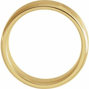 14K Yellow 7 mm Beveled-Edge Band with Satin Finish - BN & CO JEWELRY