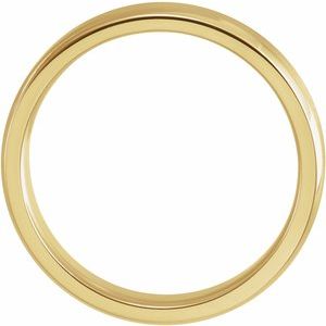 14K Yellow 4 mm Beveled-Edge Band with Satin Finish Size 8.5 - BN & CO JEWELRY