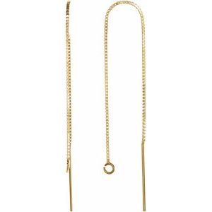 14K Yellow Box Chain Ear Threader - BN & CO JEWELRY