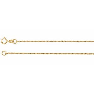 14K Yellow 1 mm Twisted Wheat 18" Chain - BN & CO JEWELRY