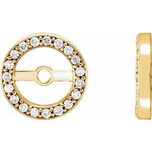 14K Yellow .08 CTW Natural Diamond Earring Jackets with 4.6 mm ID - BN & CO JEWELRY