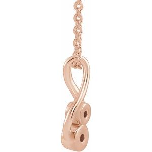 14K Rose .07 CTW Natural Diamond Hold You Forever® 16-18" Necklace - BN & CO JEWELRY