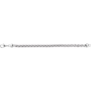 Sterling Silver Wheat Chain 8" Bracelet - BN & CO JEWELRY