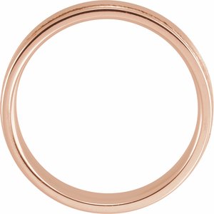 14K Rose 7 mm Grooved Band - BN & CO JEWELRY