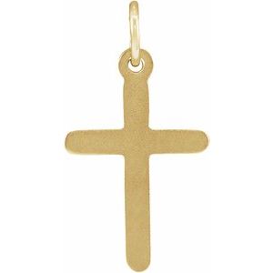 14K Yellow 13x9 mm Cross Pendant - BN & CO JEWELRY
