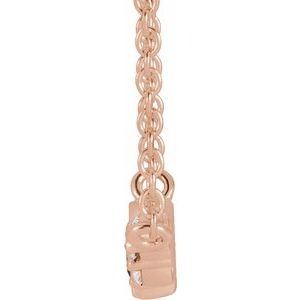14K Rose Natural Pink Tourmaline & .03 CTW Natural Diamond 18" Necklace - BN & CO JEWELRY