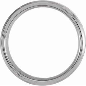 Tungsten 8 mm Beveled-Edge Band with Imitation Meteorite Inlay Size 8 - BN & CO JEWELRY