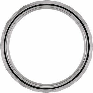 Tungsten 7 mm Faceted Band - BN & CO JEWELRY