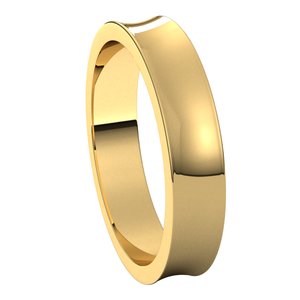 14K Yellow 4 mm Concave Light Band Size 8.5 - BN & CO JEWELRY