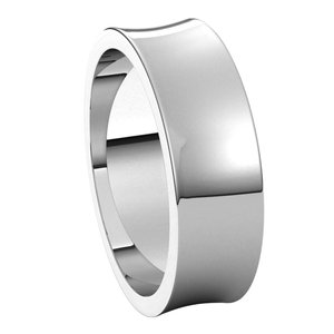 14K White 6 mm Concave Light Band Size 8 - BN & CO JEWELRY