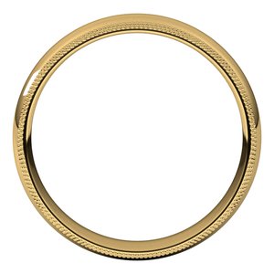 14K Yellow 5 mm Double Milgrain Half Round Comfort Fit Band Size 9 - BN & CO JEWELRY