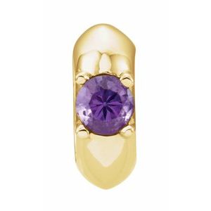 14K Yellow February Birth of a Childâ„¢ Miniature Birthstone Ring Pendant - BN & CO JEWELRY