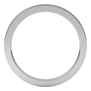 14K White 1.5 mm Flat Comfort Fit Band Size 7 - BN & CO JEWELRY