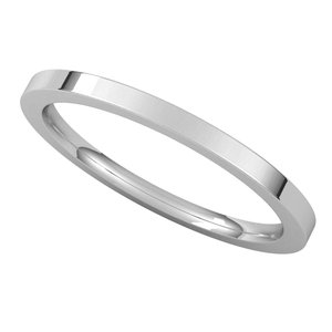 14K White 1.5 mm Flat Comfort Fit Band Size 7 - BN & CO JEWELRY
