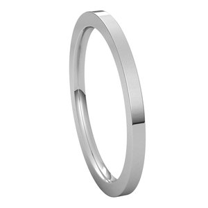 14K White 1.5 mm Flat Comfort Fit Band Size 7 - BN & CO JEWELRY