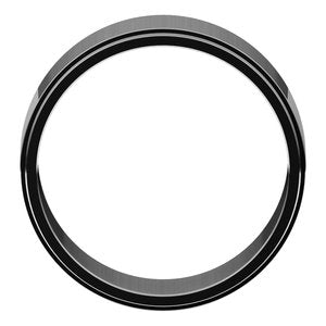 Platinum 8 mm Flat Edge Band Size 11 - BN & CO JEWELRY