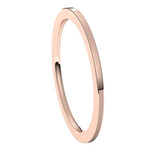 14K Rose 1 mm Flat Comfort Fit Band Size 8.5 - BN & CO JEWELRY
