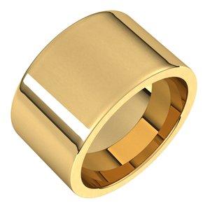 14K Yellow 12 mm Flat Comfort Fit Band Size 12 - BN & CO JEWELRY