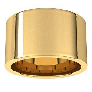 14K Yellow 12 mm Flat Comfort Fit Band Size 12 - BN & CO JEWELRY