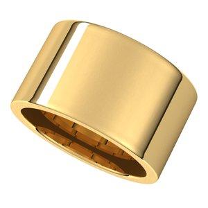 14K Yellow 12 mm Flat Comfort Fit Band Size 12 - BN & CO JEWELRY