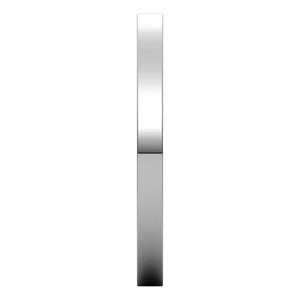 10K White 2 mm Flat Comfort Fit Band Size 7 - BN & CO JEWELRY
