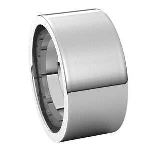 14K White 10 mm Flat Comfort Fit Band Size 14 - BN & CO JEWELRY