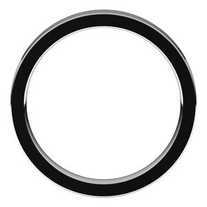 14K White 3 mm Flat Comfort Fit Band Size 5.5 - BN & CO JEWELRY