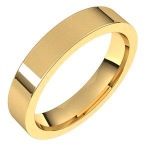 14K Yellow 4 mm Flat Comfort Fit Band Size 5.5 - BN & CO JEWELRY