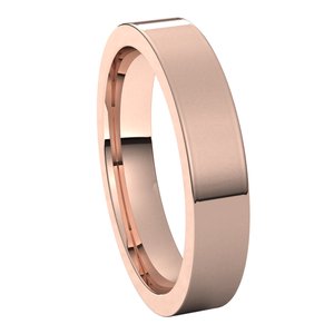 14K Rose 4 mm Flat Comfort Fit Band Size 6.5 - BN & CO JEWELRY