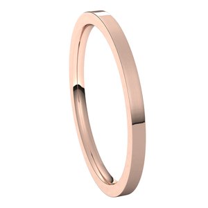 14K Rose 1.5 mm Flat Comfort Fit Light Band Size 5 - BN & CO JEWELRY