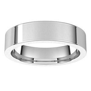 18K Palladium White 5 mm Flat Comfort Fit Band Size 8 - BN & CO JEWELRY