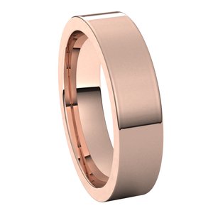 14K Rose 5 mm Flat Comfort Fit Band Size 8.5 - BN & CO JEWELRY